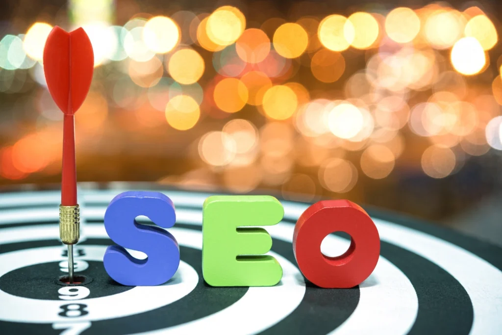 Old domains SEO concept with dart target showing why age alone does not improve rankings
