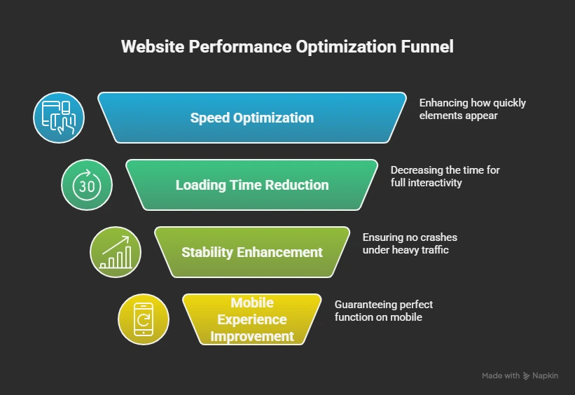 website performance optimization funnel