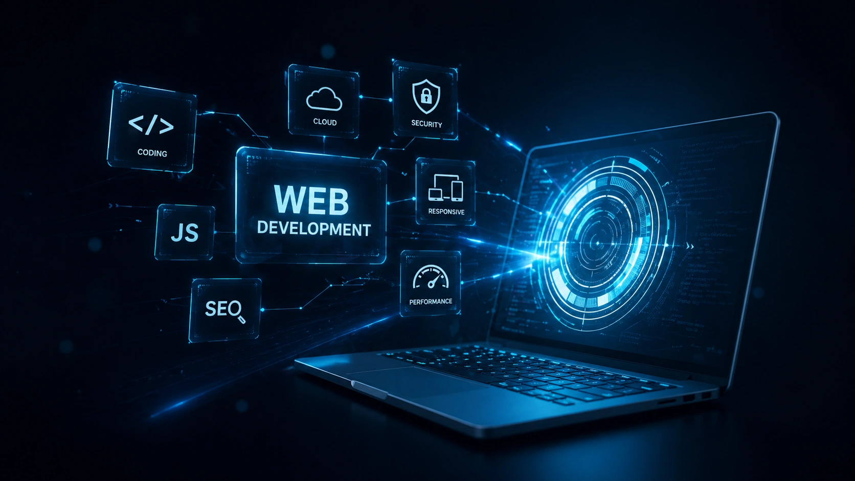 Custom Website Developmemt - Futuristic Tech