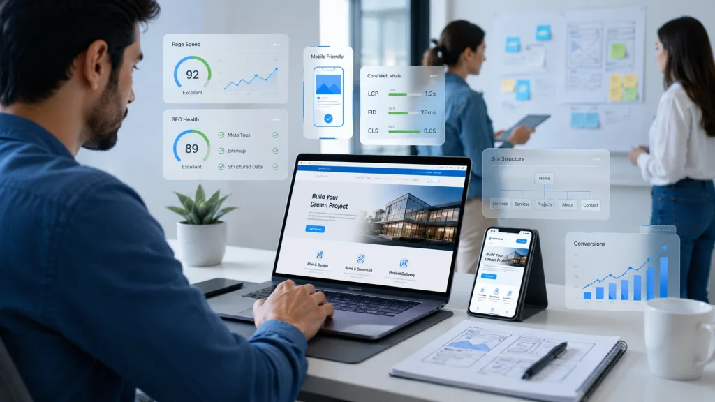 Website development services support SEO performance and conversions