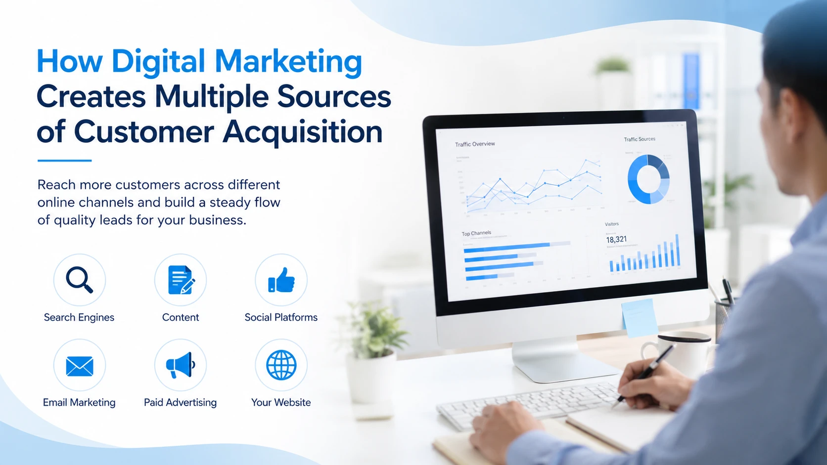 digital marketing strategy using multiple online channels to generate customer leads