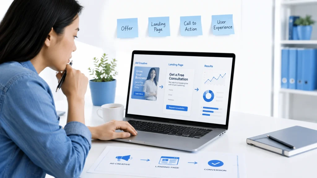 Meta ads services showing how effective ad creatives improve campaign performances