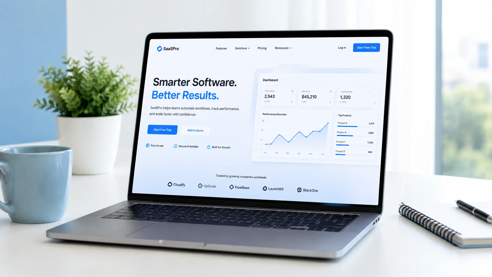 SaaS web design with an SEO-first website structure focused on usability, search visibility, and long-term growth.